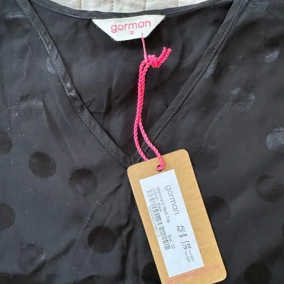 Gorman Set- Polka Dot Women's Silk in black - Picture 5 of 6